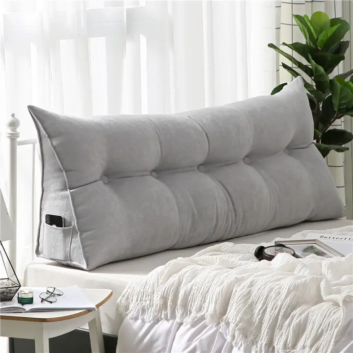 Cojín de Escritura de Lectura Almohada de Soporte de Espalda en Forma de Triángulo 100% Poliéster - 1