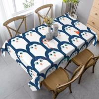 Mantel rectangular de pingüino para fiesta, manteles impermeables para mesa de comedor, decoración del hogar y cocina - details 60