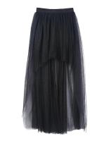 2025 Hi-Lo falda tutú gótica Punk tul suave cintura elástica red de malla alta y baja disfraz de Halloween Cosplay Maxi vestido de mujer - details 9