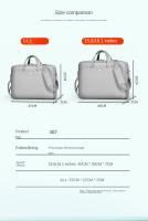 Computer bag, handheld safety airbag, file bag, public document bag, splash proof large capacity men's and women's shoulder bag, 14/15.6 inches - details 4