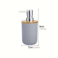 Dispensador de jabón de encimera de bambú, dispensador de loción orgánica resistente natural para cocina y baño - details 3