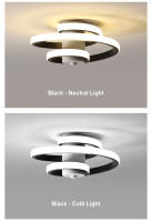 LEFAN-Luz LED de techo moderna para pasillo, luz de entrada Simple para balcón, Estilo espiral, 25CM - details 8