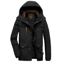 Parka cálida de lana gruesa con capucha a prueba de viento para hombre, abrigo de marca a la moda, Parka informal clásica para hombre, talla 6XL, novedad de invierno - details 3