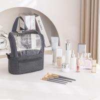 Bolso de hombro para brochas de maquillaje profesional, contenedor de cosméticos ligero transparente, gran capacidad, resistente al agua - details 13