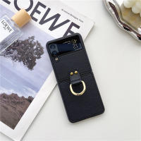 Funda de cuero PU con tapa para Samsung Z, carcasa de teléfono a prueba de golpes con hebilla de anillo Retro para Samsung Galaxy Z Flip 3 - details 3