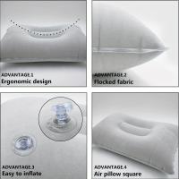 Cojín Inflable Cómodo para Oficina, Coche, Camping, Senderismo y Siesta, soporte de Cuello y Lumbar, 1 unidad/2 piezas - details 1