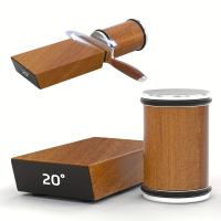 Juego de afilador de cuchillos rodante de madera de primera calidad con 15 °   & 20 °   Ángulos magnéticos |   Ideal para cuchillos de cocina, cuchillas y tijeras de chef: duradero, lavable, no requiere ensamblaje, marrón claro, kit de afilado de cuchillo - details 0