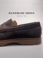 Mocasines de alta gama, cuero genuino, piel de vaca de primera capa, zapatos de moda hechos a mano con un pedal. - details 7