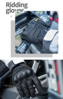 Guantes de cuero auténtico para motocicleta, manoplas Retro Vintage de invierno a prueba de viento, diseño táctil, malla transpirable a prueba de golpes, Palma antideslizante - details 7