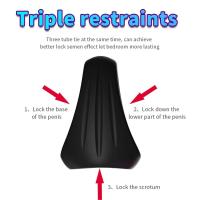 Jaula de Chasteté de Silicona Ajustable Juguete Sexual para Hombres para Retardar la Ejaculación - details 1