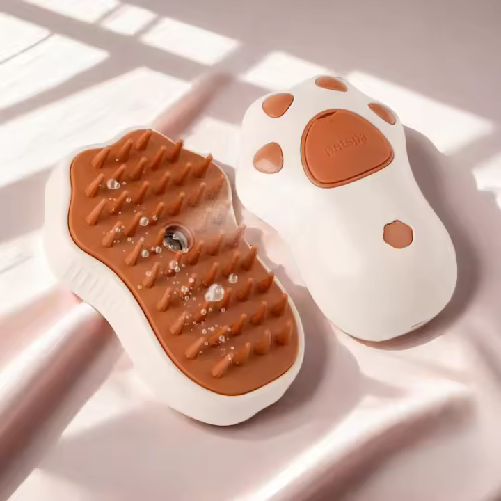 Cepillo para Mascotas Eléctrico 3-en-1 Cepillo de Vapor para Gatos Peine para Eliminación de Pelo de Perros Masajeador de Mascotas - 1