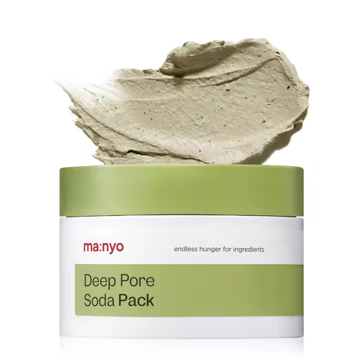 ma:nyo Paquete de mascarilla facial de arcilla de soda (3.71 oz/110 ml) - Desintoxicación profunda de poros vegana y refrescante - 1