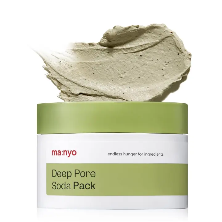 ma:nyo Paquete de mascarilla facial de arcilla de soda (3.71 oz/110 ml) - Desintoxicación profunda de poros vegana y refrescante - 1