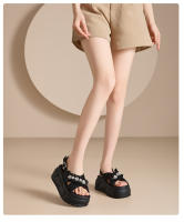 Sandalias Casuales de Moda para Mujer Nuevos Zapatos de Playa con Suela Gruesa y Cruzada con Estilo - details 11