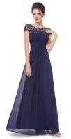 Traje de verano nuevo vestido de noche de graduación de dama de honor plisado de gasa para mujer dulce largo del mismo estilo - details 7