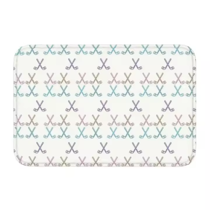 Alfombra de Entrada de Hockey de Hielo Personalizada Flanela Antideslizante para Cocina, Baño, Sala de Estar Regalo de Jugador - 1