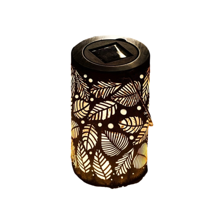1 PC Solar Lantern for Outdoor Solar Lights Hanging/ Standing for Balcony Patio Garden Decoration (Big Tree&Leaf)