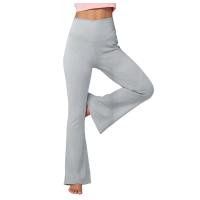 Malla, Tiro Bo Camping Yoga Malla Usada Con Corte De Bota, Pantalones De Entrenamiento Cómodos Para Mujer, Rosa Informal - details 3
