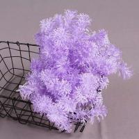 Corona de niebla de plantas artificiales, hojas de otoño falsas, plantas de plástico coloridas, hierba de loto, decoración de boda en el jardín - details 7