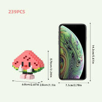 Fruit figurine mini particle trendy play fruit happy food set creative desktop decoration with building blocks - details 18