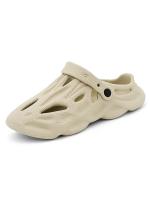 Zapatillas de verano a la moda para hombre, nuevas sandalias tipo zuecos con agujeros huecos, chanclas de playa antideslizantes para exteriores, cómodas sandalias suaves de EVA para casa 2025 - details 2
