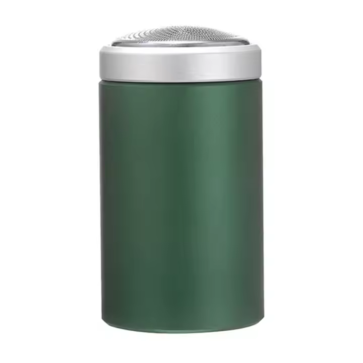 Afeitadora eléctrica portátil para hombres, máquina de afeitar lavable, recargable, de viaje, en seco y húmedo, de doble uso, color verde - 1