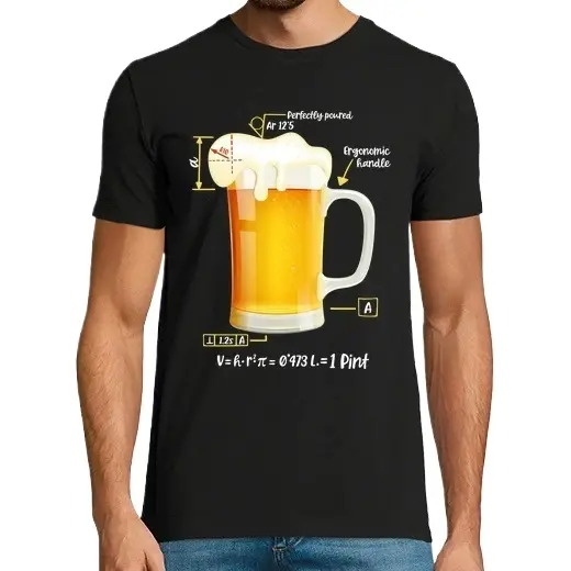 Cerveza Técnica Matemáticas Cerveza Científica Fiesta Alcohol Camisetas CERVEZA,Pack Regalo Camiseta Personalizada - 1
