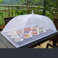 Plegable a prueba de mosquitos e insectos vegetales desmontable, red de limpieza, cubierta para alimentos, mesa de comedor, camping, blanco - details 0
