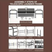 1 Juego de organizadores multiusos para cocina debajo del fregadero del baño-estante de almacenamiento organizador de estante de gabinete expandible - details 9