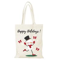 Bolsa ecológica Feliz Navidad nuevos bolsos regalo de Año Nuevo de dibujos animados bolso de mujer bolso de mano para hombre bolsas de tela de lona Shopper mujer compras - details 8