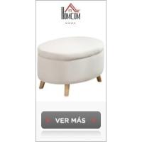 Taburete para pie de cama tapizado en tela con asiento acolchado y patas de madera, taburete de estilo vintage para dormitorio, recibidor, salón, 80x40x43 cm, beige - details 7