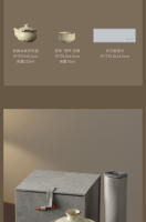 Mihuang Ru Kiln Sancai Bowl Fair Taza de té de tres piezas Anti escaldaduras con cubierta Juego individual - details 9