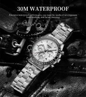 Reloj de Analógico de Acero Inoxidable NIBOSI para Hombres Cronómetro de Lujo Premium con Cara Grande Resistente al Agua Fecha y Hora - details 5