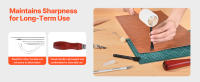 SucceBuy Kit de herramientas de trabajo de cuero, 38 piezas de herramientas para artesanía de cuero, grabado, perforación, costura, estampado, herramientas de corte - details 4