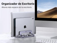 Ugreen Soporte de Portátil Vertical Ajustable 2 Ranuras Compatible con MacBook Pro/Air, Matebook, HP, iPad, Tablet Gris - details 2