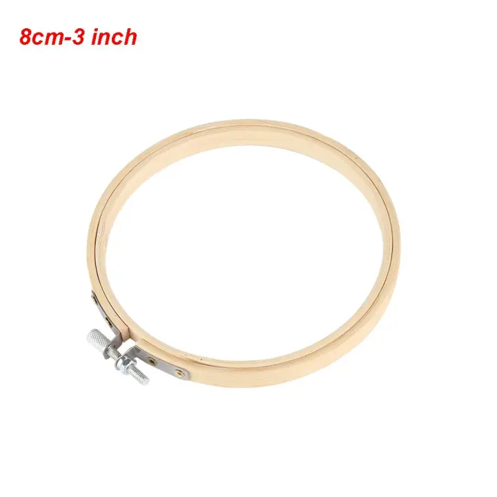 Herramientas de costura Diy de bambú de moda, marco de punto de cruz, aro de bordado, lazo redondo - 1