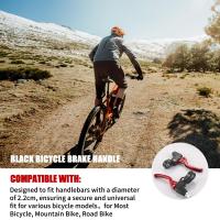 Palancas de freno universales para bicicleta, manillar de aleación de aluminio en V, 2,2 cm, para la mayoría de bicicletas, de montaña y de carretera, 1 par (rojo) - details 2
