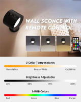 Luces de Pared LED RXUNS Lámpara de Esquina Cargable y Recargable 2000mAh Rotación de 360° - details 13