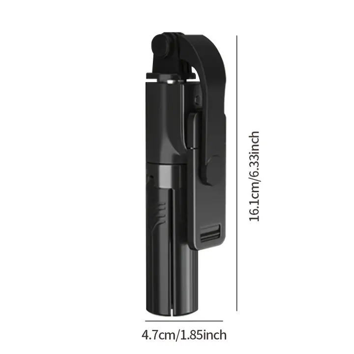 1pc Soporte Extensible de Acero Inoxidable para Teléfono Mini con Control Remoto Inalámbrico, Portátil y Conveniente para Transmisiones en Vivo y Fotografía - 1