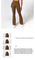 Pantalones de Yoga con Flecos en Forma de V para Mujeres Leggings de Cintura Alta y Pierna Ancha para Gimnasio y Deportes Pantalones de Baile - details 1