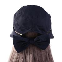 Sombrero con visera plegable de Color sólido con lazo, tapa vacía para mujer, gorra de ciclismo para mujer, sombrero de pescador, sombrero para el sol extraíble, sombrero de cubo - details 5