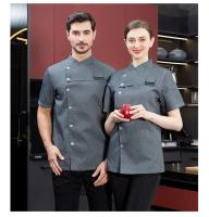 Chaqueta de cocina, uniforme de Catering, ropa de Chef de manga corta, camarera de Hotel, restaurante, ropa de trabajo, panadería, abrigo de Chef de Sushi, camisa de cocina - details 16