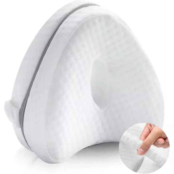 Almohada Ortopédica para Pierna y Rodilla,Espuma con Memoria Alivia el Dolor de Espalda Cadera y Articulaciones Soporte para el Tobillo y la Rodilla – Almohadilla para Dormir de Lado (B) - 1