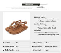 Sandalia Plana Mujer 2025 Boho Chic con Hebillas Metálicas de Lujo - Zapatos de Verano Cómodos para Playa, Fiesta y Diario, Moda Primavera-Verano Elegante - details 1