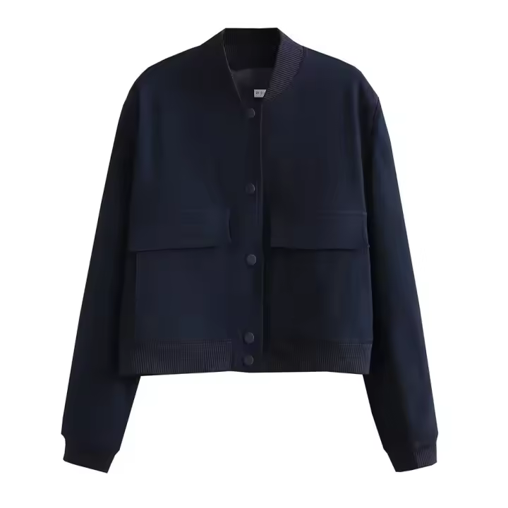 Bombero de manga larga de mujer casual de moda retro con - 1