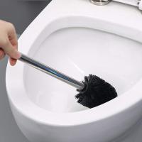 Escobillas de Baño 2 piezas WC, Cepillo para Inodoro de Acero Inoxidable, 7,5x35x7,5 cm, Negro - details 3
