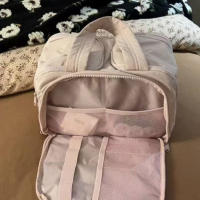 Bolsa de cosméticos esponjosa de doble apertura de gran capacidad, neceser portátil de viaje para mujer - details 2