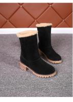 Botas de nieve cálidas para mujer, botines de lana, zapatos informales cómodos a media pantorrilla, invierno, 2023 - details 9