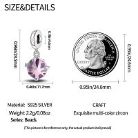 Abalorios de piedra de Color plateado para mujer, pulseras y brazaletes adecuados de estilo elegante, joyería fina DIY para cumpleaños - details 25
