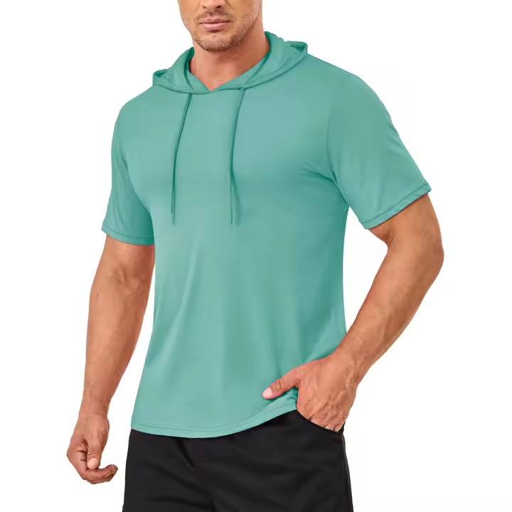 Sudaderas de manga corta ligeras de algodón para hombre - 1